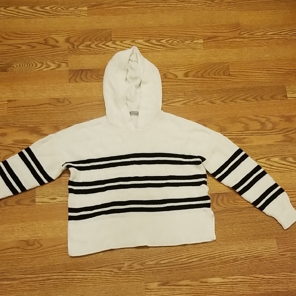 Cyrus Cream Hooded Knit Sweater